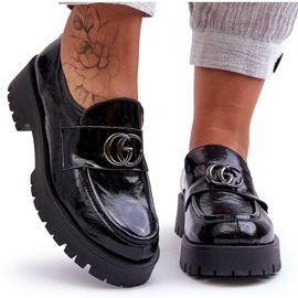 Laura Messi Ženske kožne cipele s ukrasom Black Rosefalls crna