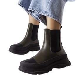 Bellucci zelene čizme s platformom zelena