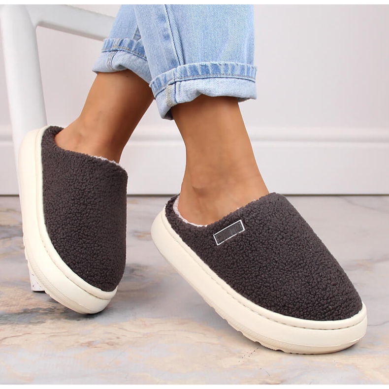 Kućne papuče izolirane sive Big Star MM274134 siva