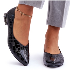 PD1 Vaani kožne cipele s ravnom petom, crne Vaani crno