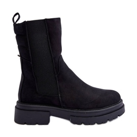 Visoke tople čizme Jodhpur čizme Nubuck Black Milca crno
