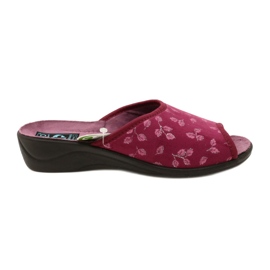 Bordo baršunaste papuče Adanex 28271 Aloe Vera crvena
