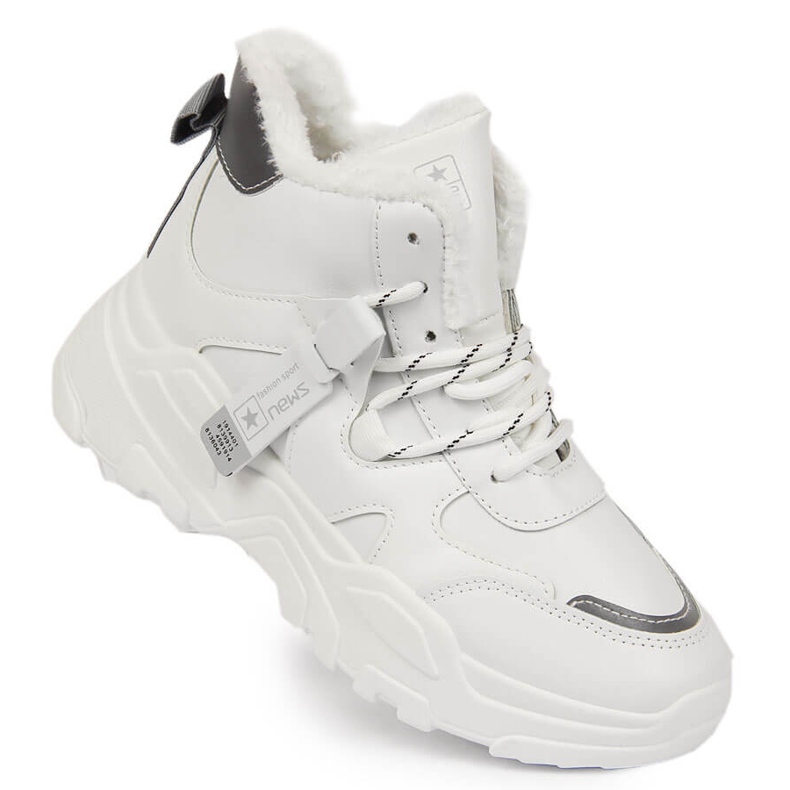 News Ženske termo tenisice sa debelim đonom bijele NOVOSTI bijela