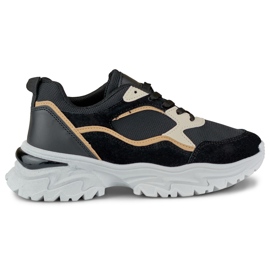 Crne ženske tenisice na bijeli potplat crna