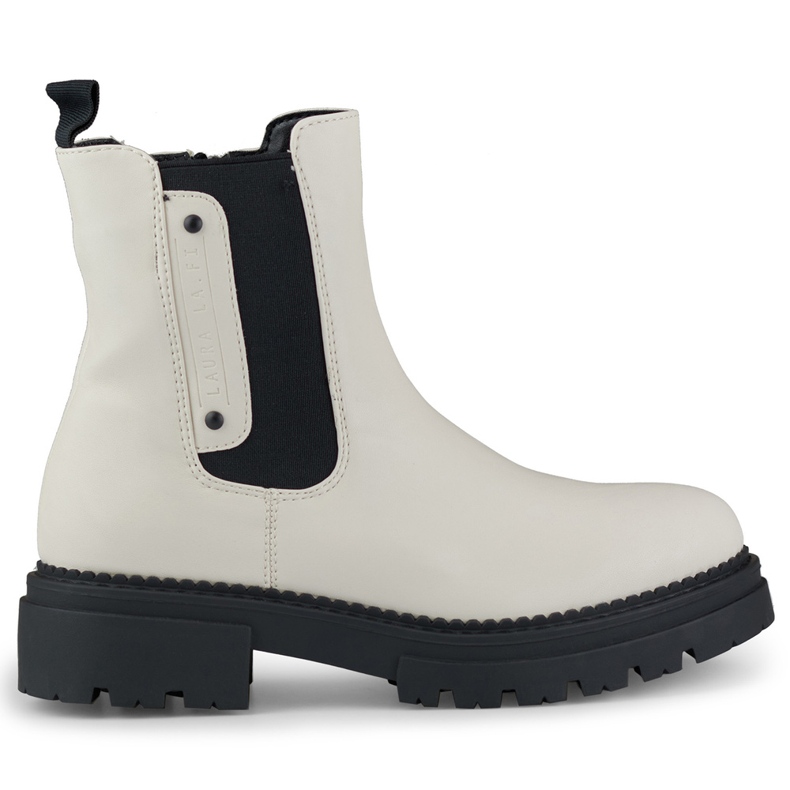 Ženske svijetlo bež čizme Chelsea s debelim potplatom