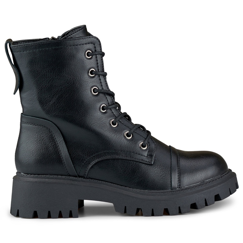 Brigitte ženske klasične radne čizme na vezanje crno