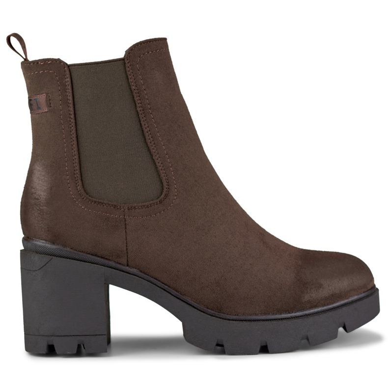 Klasične ženske čizme od brušene kože Adeline braon smeđa