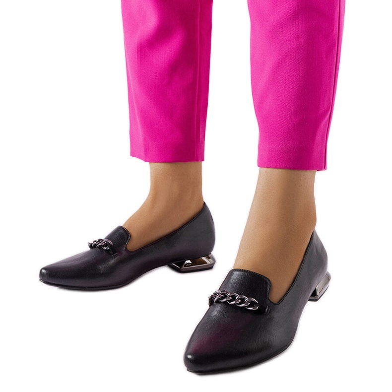 Crne ravne cipele s kožnim uloškom iz Lovato Lords crno