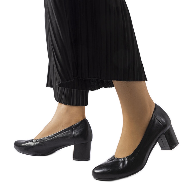 Inna Ploufe crne cipele na bloku crno