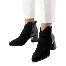 Riia crne čizme od eko brušene kože crno