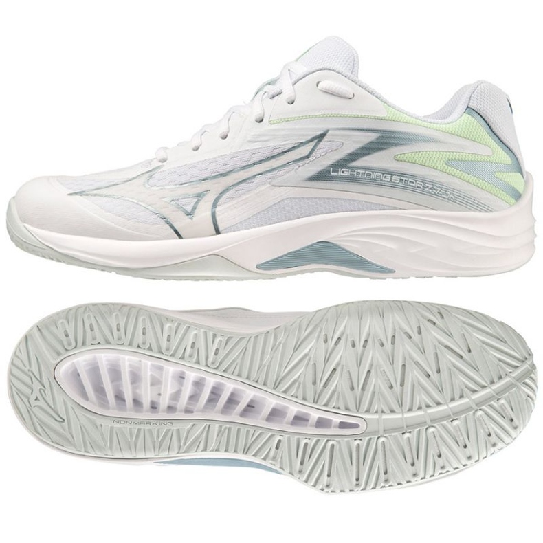 Mizuno Lightning Star Z7 Jr V1GD230335 tenisice za odbojku bijela bijela