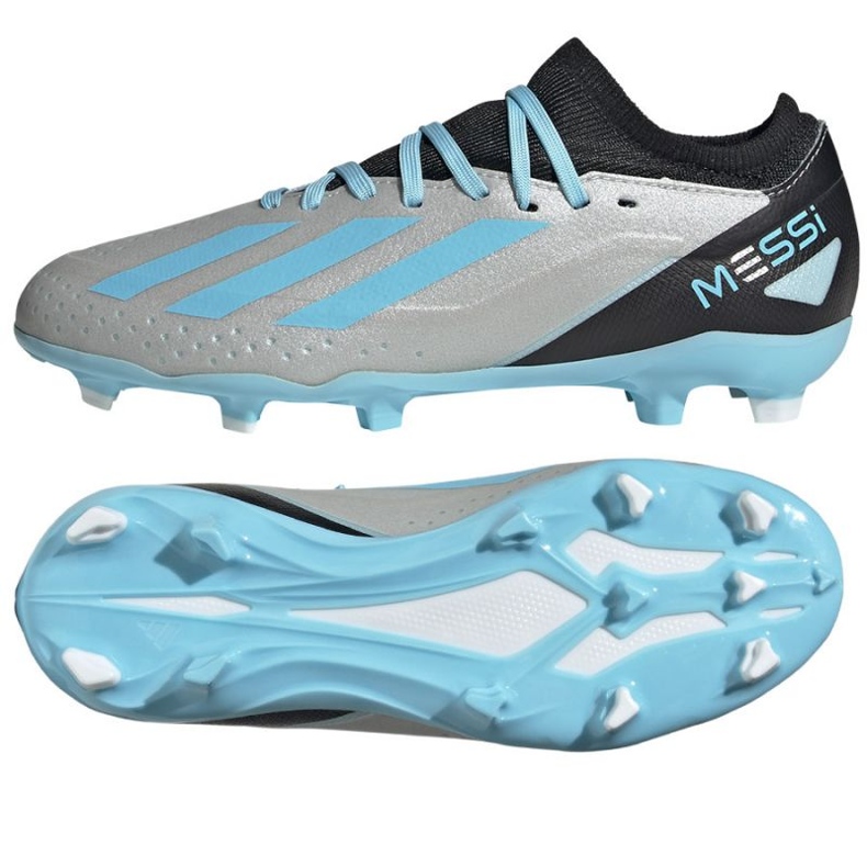 Adidas X Crazyfast Messi.3 Fg Jr IE4077 tenisice za nogomet siva nijanse sive