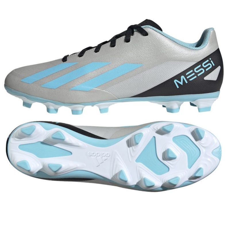 Adidas X Crazyfast Messi.4 FxG M IE4072 tenisice za nogomet siva nijanse sive