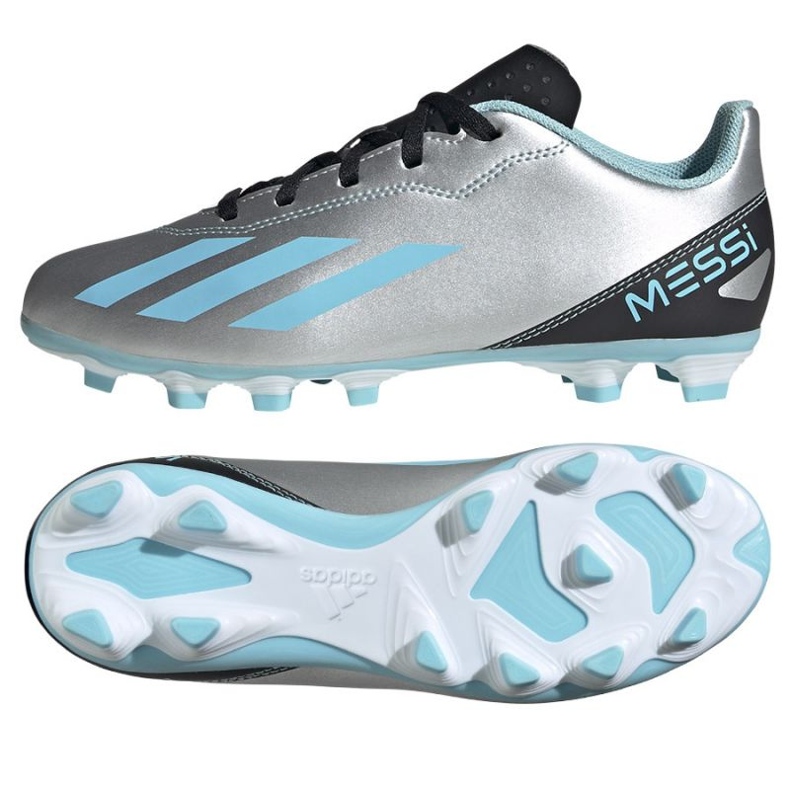 Adidas X Crazyfast Messi.4 FxG Jr IE4071 tenisice za nogomet siva nijanse sive