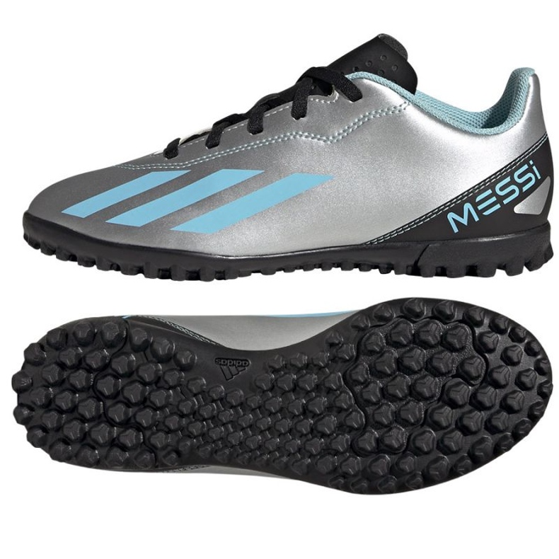 Adidas X Crazyfast Messi.4 Tf Jr IE4068 tenisice za nogomet siva nijanse sive