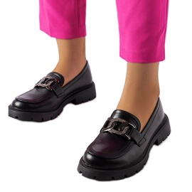 Crne elegantne mokasine s kamenčićima iz Moriesa crna