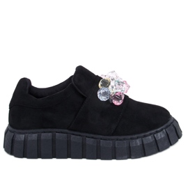 Brogovi s platformom Worth Black crna