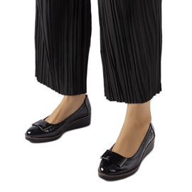 Crne balerinke s kožnim uloškom iz Kajle crna