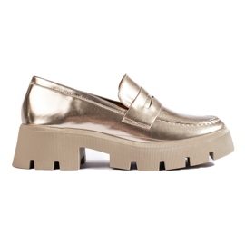 Zlatne ženske mokasine na debelom potplatu iz Sheloveta zlatni