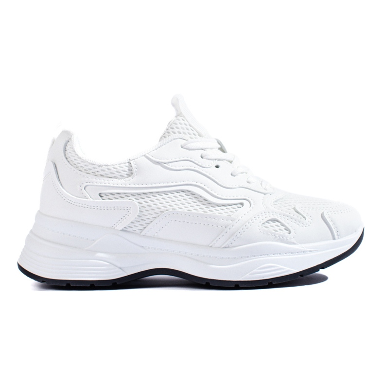 Shelovet ženske bijele tenisice na vezanje bijela