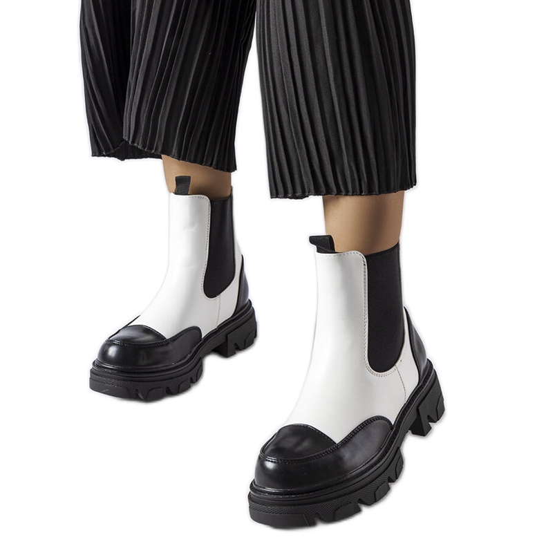 Inna Crno-bijele natikače iz Albanyja bijela