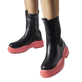 Crne čizme s potplatom u boji iz Delebioa crna