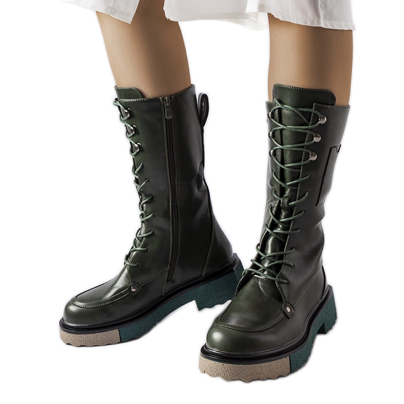 Nebida zelene visoke čizme zelena