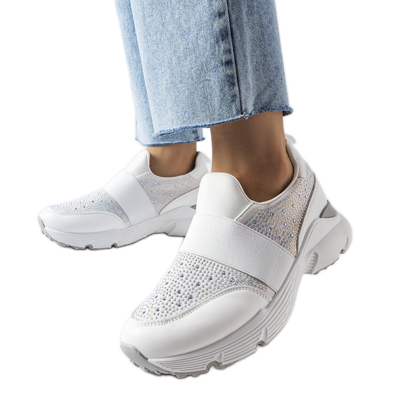 Bijele tenisice sa kamenčićima iz Algiso bijela