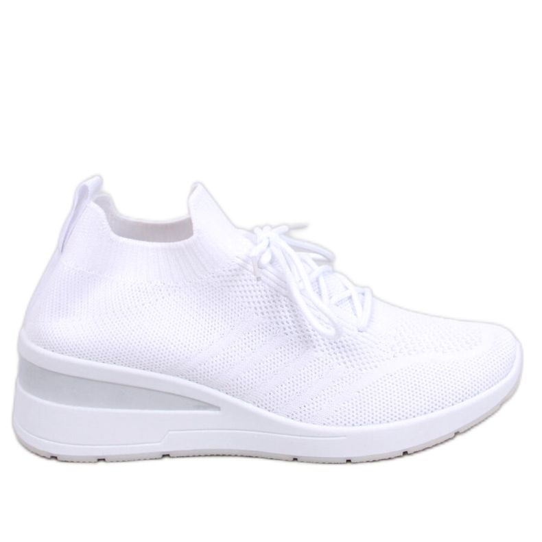 Leakes Bijele tenisice na wedge bijela