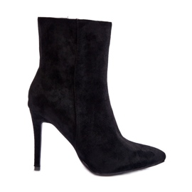 FB2 Crne čizme na petu od antilopa Eberpia crna