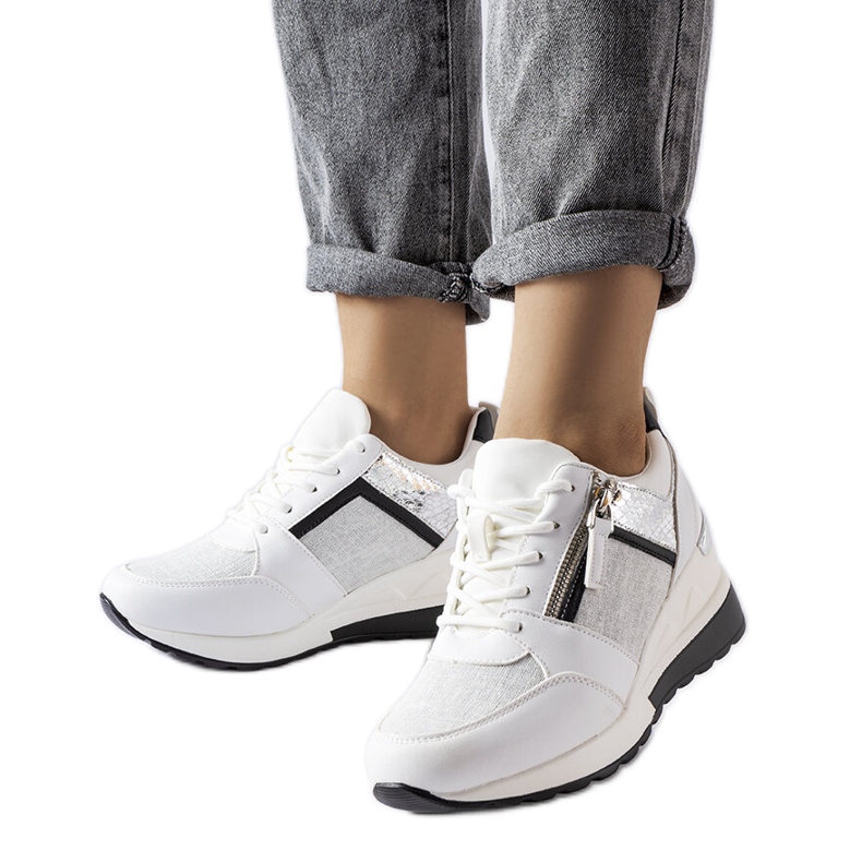 Inna Bijele wedge tenisice iz Deodate bijela