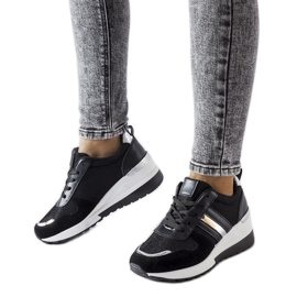 Inna Crne i srebrne tenisice na wedge iz Titusvillea crna