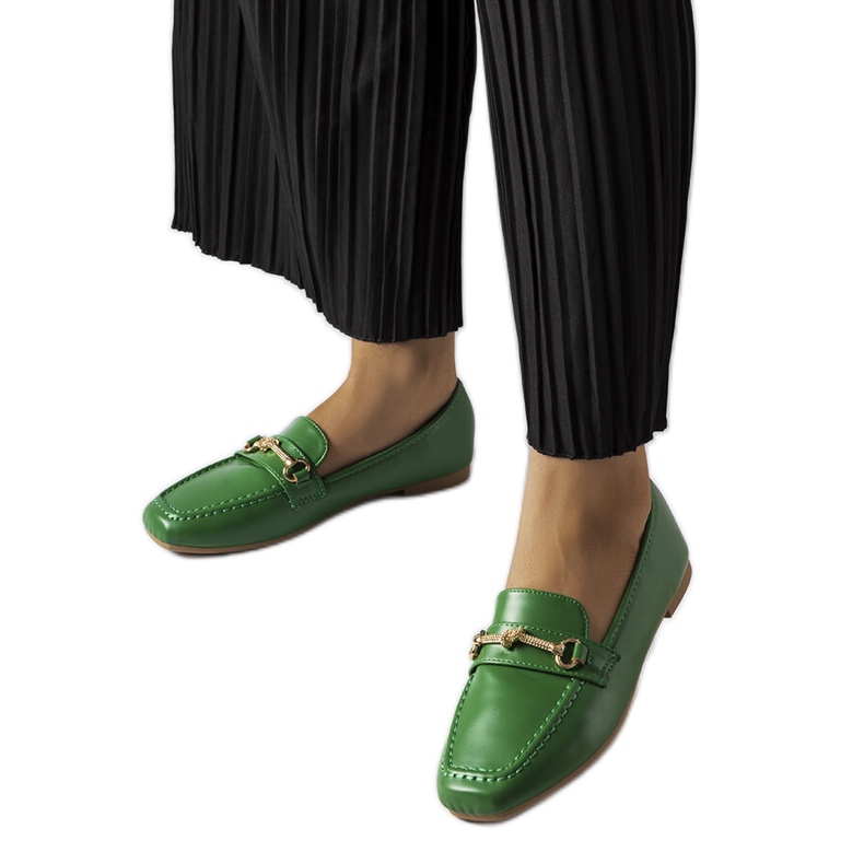 Zelene ukrasne mokasinke iz Dochertyja zelena