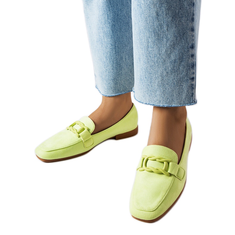 Zelene natikače s kopčom iz Alighiera zelena