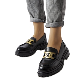 Crne mokasinke ukrašene Schlanders kopčom crna