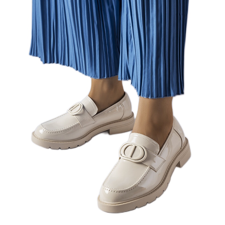 Inna Bež lakirane Scranton mokasinke