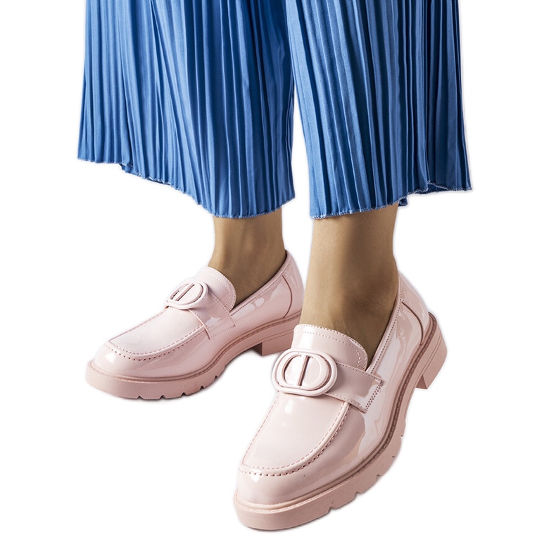 Inna Scranton ružičaste lakirane mokasinke ružičasta