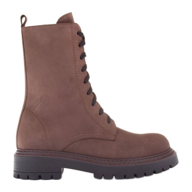 Marco Shoes Marco kožne čizme smeđa
