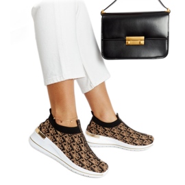 Crne i smeđe Slip On Tartano cipele crna