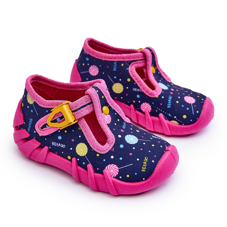 BEFADO S.A. Befado 110P471 Papuče za djevojčice, ružičaste i tamnoplave ružičasta