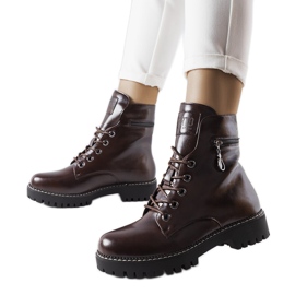 Eloisa smeđe radnice na vezanje smeđa