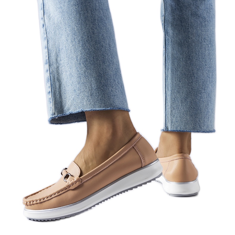 Ružičaste mokasine s kožnim umetkom iz Vinceze ružičasta