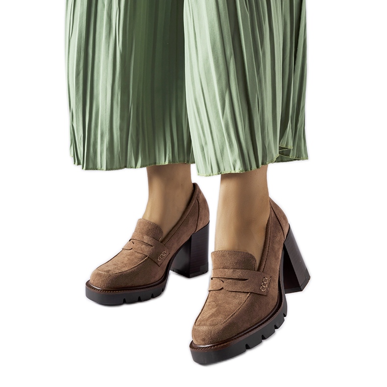 Vinceza Smeđe cipele s kožnim uloškom iz Vinceze smeđa