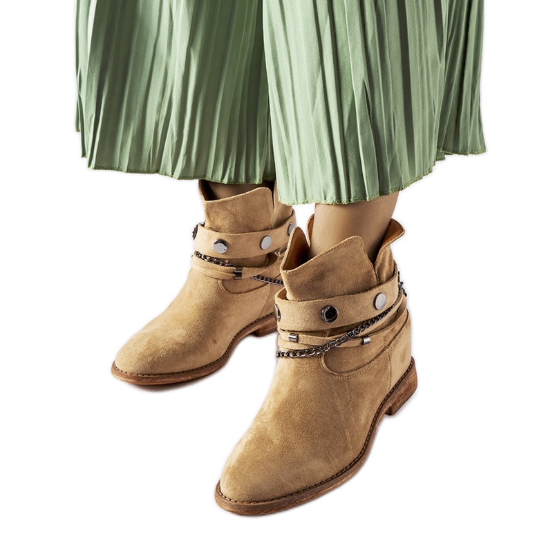 Bež izolirane čizme na klin od Rineharta