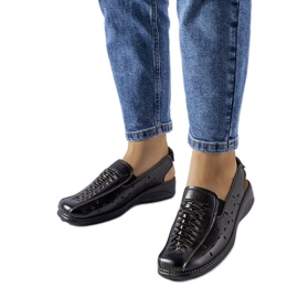 Glafi crne ažur sandale crna