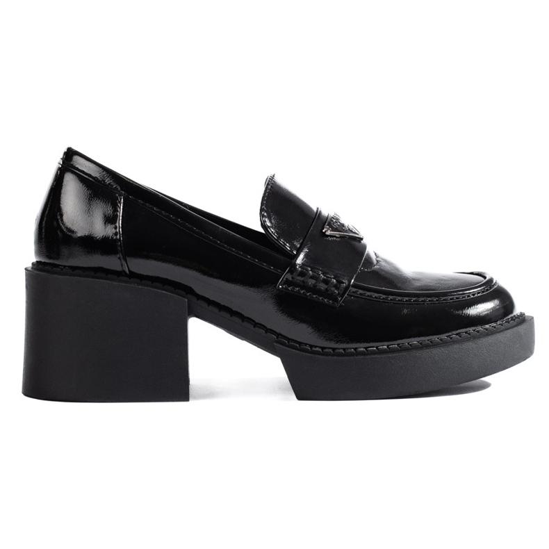 Crne lakirane cipele Shelovet na visoku petu crno