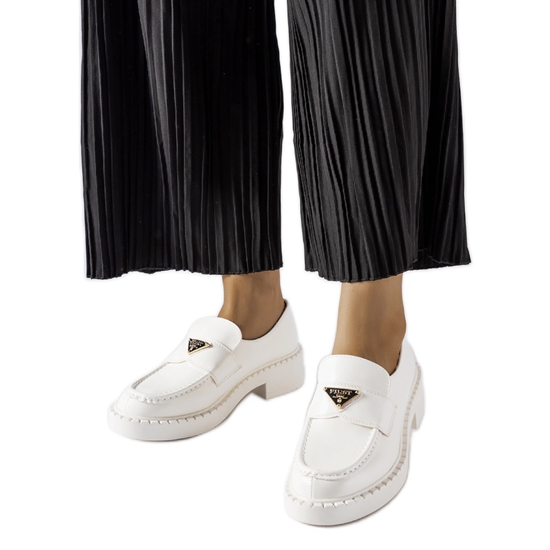 Inna Milne bijele ženske mokasine bijela