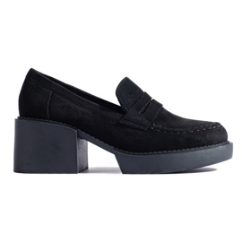 Shelovet ženske crne cipele od brušene kože crno