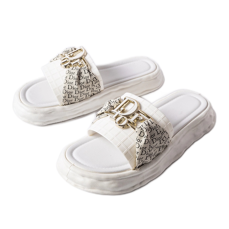 Inna Bérard bijele ukrasne gumene japanke bijela