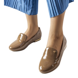 Smeđe lakirane cipele Lang smeđa